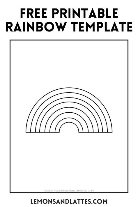 Grab this free printable rainbow template! It’s perfect for coloring, crafts, or any creative project. Printable Rainbow Template, Rainbow Coloring Page, Rainbow Outline, Rainbow Template, Free Printable Rainbow, Cloud Template, Coloring Crafts, Butterflies Flying, Boho Designs