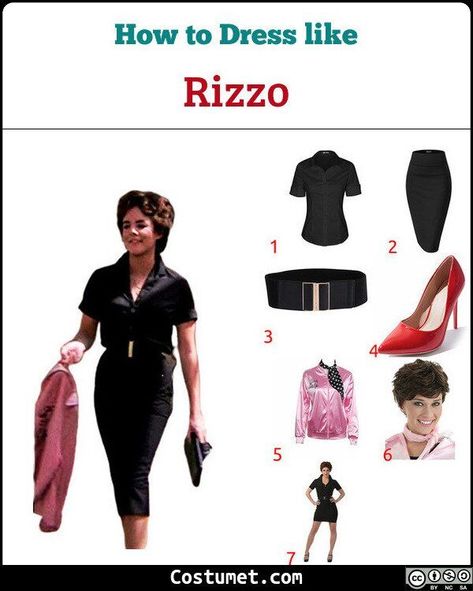 Rizzo (Grease) Costume Rizzo Grease Costume, Grease Outfits Ideas, Grease Costumes Diy, Grease Halloween Costumes, Rizzo Grease, Grease Themed Parties, Pink Lady Costume, Sandy From Grease, Grease Outfits