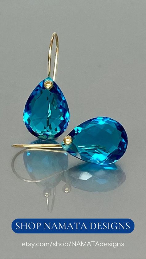 Christmas Gifts For Mom - Luxury London Blue Topaz Earrings Rock Crystal Jewelry, Blue Stone Earrings, London Blue Topaz Earrings, Opal Drop Earrings, Blue Topaz Jewelry, Tourmaline Earrings, Rectangle Earrings, Topaz Jewelry, Tourmaline Jewelry