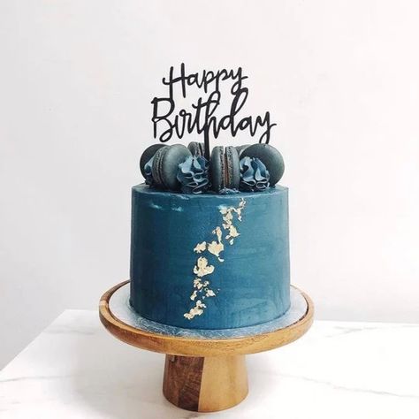 Popular Men's Cake in Singapore | Best Cake Delivery in Singapore - Honeypeachsg Bakery – Page 2 Blue Birthday Cake, Blue Macarons, Football Themed Cakes, Farewell Cake, Macarons Cake, Birthday Cake For Boyfriend, Blue Birthday Cakes, Cake For Boyfriend, Soccer Cake