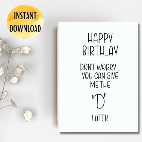 29th Birthday Card For Him, Inappropriate Birthday Cards For Him, Inappropriate Birthday Cards, Dirty Birthday Cards, Happy Birthday For Him, Humor Birthday, Sarcastic Birthday, 46th Birthday, Birthday Wishes For Boyfriend