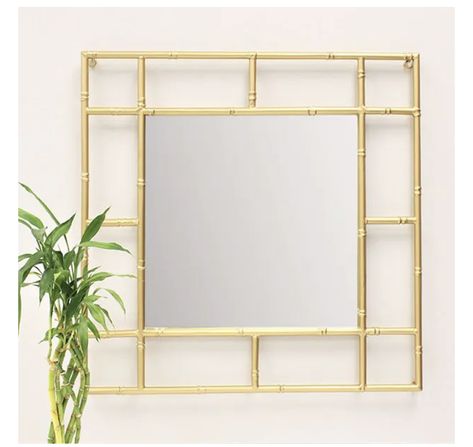 Terrarium Display, Foyer Office, Square Wall Mirror, Chinoiserie Print, Elegant Farmhouse, Mirror Collection, Mirror Antique, Gold Frame Wall, Mirror With Hooks