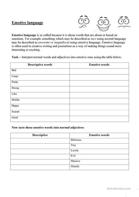 Emotive Language, Transition Words Worksheet, Therapist Notes, Dna Worksheet, Transition Words And Phrases, Number Worksheets Kindergarten, Measurement Worksheets, Language Worksheets, Transition Words