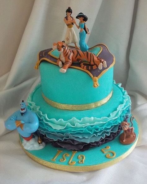 Some of the Best Birthday Cake Ideas For Kids in 2019 Aladdin Birthday Cake Jasmine Birthday Cake, Jasmine Cake, Aladdin Cake, Aladdin Birthday Party, Princess Jasmine Birthday, Jasmine Birthday, Disney Birthday Cakes, Character Cakes, Disney Cakes