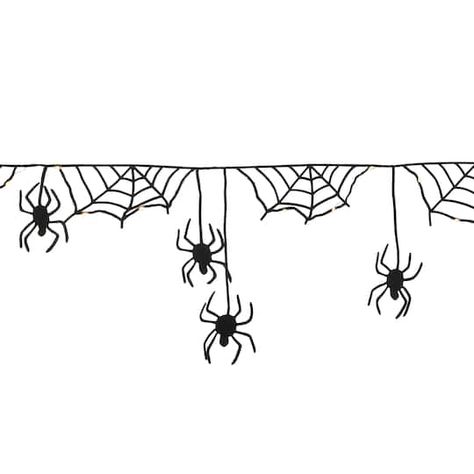 30ct. Warm White LED Spider Web Garland by Ashland® Spider Web Garland, Spider Web Decoration, Lemax Spooky Town, Warm White Led Lights, Spooky Town, Halloween Garland, Halloween Inflatables, Led Decor, Spider Webs