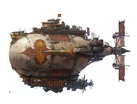 Steampunk Airships, Steampunk Machines, Steampunk Ship, Flying Ship, Steampunk Vehicle, Steampunk Artwork, Steampunk Airship, Flying Boat, Concept Ships