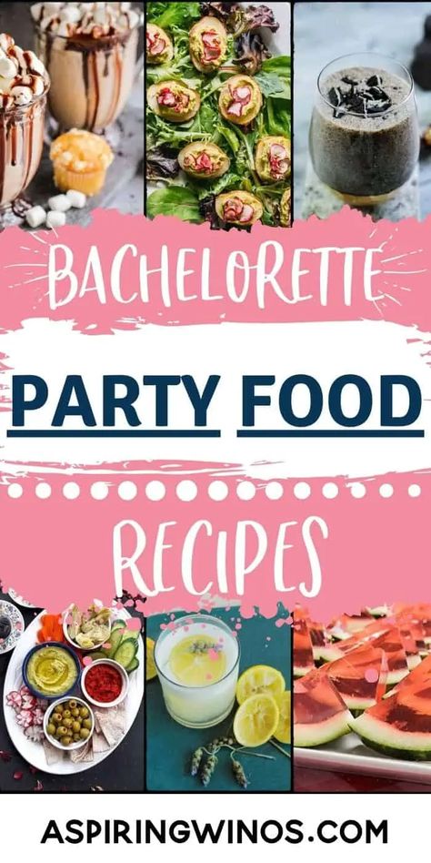 Stag And Doe Party Food, Bachelorette Dinner Ideas Food, Meals For Bachelorette Party, Bachelorette Food Ideas Dinners, Bachelorette Party Meal Ideas, Bachelorette Weekend Food Ideas, Bachelorette Appetizer Ideas, Easy Bachelorette Party Food, Bachelorette Party Meals