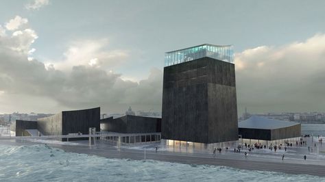 Controversial plans for a new outpost of the Guggenheim museum in Helsinki have been rejected by city councillors following a five-hour debate. Guggenheim Helsinki, World Architecture Festival, Black Museum, Blue Drawings, Kengo Kuma, Guggenheim Museum, White City, 3d Modelling, Design Competitions