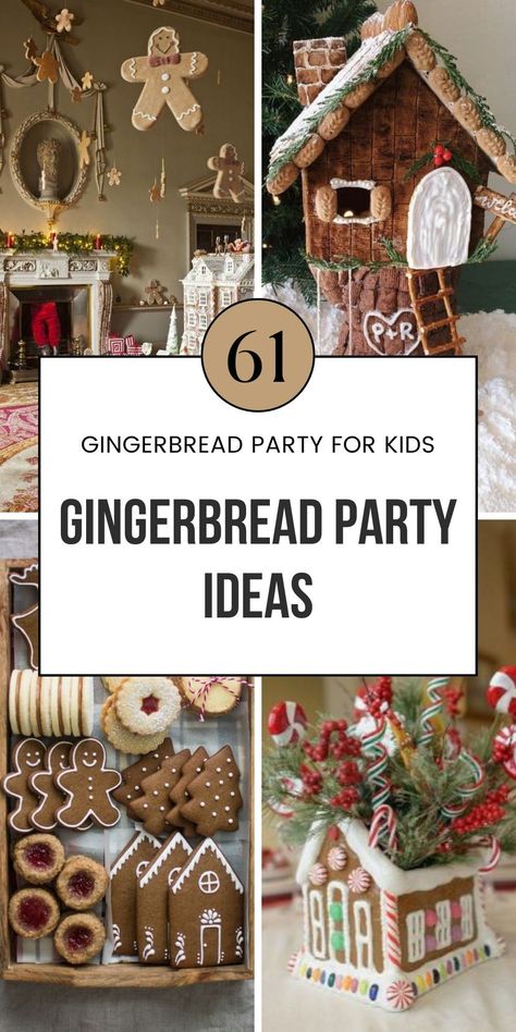 Add the perfect festive touch to your gingerbread party with these décor ideas. From themed table settings to gingerbread house displays, your party will be a hit. Save this pin and visit the article for more gingerbread Christmas party decorations! Kids Gingerbread House Party, Gingerbread House Birthday Party, Gingerbread Party Decorations, Gingerbread Party Ideas, Gingerbread Games, Gluten Free Gingerbread House, Kids Gingerbread House, Gingerbread Birthday Party, Kids Birthday Party Ideas