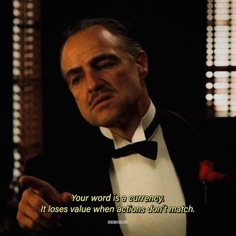 Movie Quotes Deep Life Lessons, Mafia Quotes Gangsters Boss, The Godfather Quotes, Cinematic Quotes, Mob Quotes, Room Decor Quotes, One Life Quotes, Classic Film Quotes, Masculine Quotes