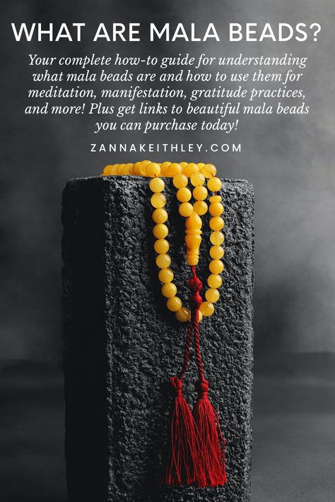 Are you looking to learn about mala beads and how they're used? Learn everything you want to know about mala beads: what they are, how they're used, their powerful benefits, how to choose the best one for you! Plus get links to beautiful mala beads you can purchase today! #meditation #meditationpractice #mindfulness #meditationtools #malabeads #spiritualilty Tasbih Photography, Mala Ideas, Energy Waves, Spiritual Poetry, How To Start Meditating, Mala Beads Diy, Meditation Aesthetic, Yoga Mala Beads, Yoga Blog