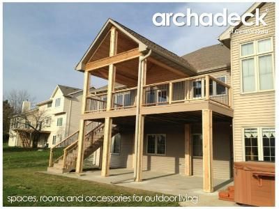 TimberTech Deck, Open Porch - West Des Moines Open Porch, Wood Decks, Porch Kits, Patio Installation, Laying Decking, Deck Makeover, Cedar Deck, Hot Tub Deck, Covered Balcony