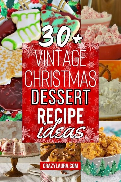 Christmas Eve Sweets, Christmas Desserts Old Fashioned, Vintage Christmas Recipes Baking, Vintage Holiday Desserts, Retro Christmas Desserts, Old School Christmas Desserts, Christmas Sweet Shop Ideas, Nostalgic Christmas Recipes, Vintage Christmas Dessert Recipes