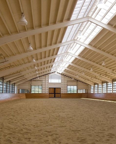 Horse Arenas Indoor, Riding Arena Indoor, Indoor Riding Arena, Moses Basket Bedding, Horse Farm Ideas, Horse Arena, Indoor Arena, Horse Barn Ideas Stables, Dream Stables