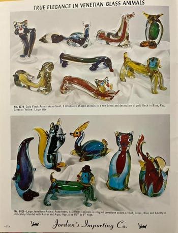 Jordan's Importing Company (JICO) Murano Glass Catalogue | Glass Encyclopaedia Glass Reference, Glass Unicorn, Types Of Glassware, Glass Store, Art Deco Glass, Glassware Collection, Glass Animals, Glass Paperweights, Paperweights