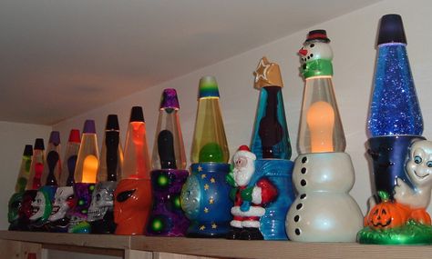 Cool Perspective Shot of a Collector's Icon Series Lava Lamp Collection Lava Lamp Collection, Lava Lamp Room, Lava Explosion, Cool Perspective, Cool Lava Lamps, Indie Rooms, Glitter Lamp, Lava Lamps, Lamp Collection