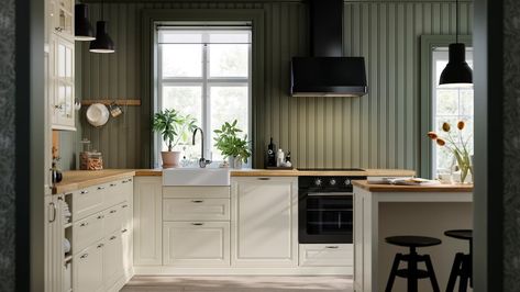 Discover the BODBYN off-white kitchen guide - IKEA Spain Ikea Bodbyn, Classical Kitchen, Traditional Style Kitchen, Ikea Interior, Kitchen Design Styles, Off White Kitchens, Ikea Kitchen Island, Ikea Kitchen Design, Kitchen Guide