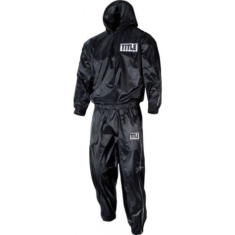 All of the features, quality and durability professionals demand, and then some! If you are looking for a sweat and sauna suit that is virtually indestructible and delivers professional results, look no further. The Title Boxing Rip-Stop Nylon and PVC Rubber Lined Sauna Suit With Hood has the great quality in every detail and facet that you would expect from a sauna suit. Constructed of bi-layered, super thick rip stop nylon with water-repellant non-tear PVC rubber nylon liner to keep perspirati Workout Supplies, Mma Gear, Window Air Conditioners, Title Boxing, Combat Training, Sauna Suit, Bar Workout, Heavy Bags, Leather Office