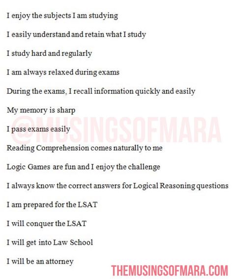 Unconventional Tips for the LSAT (and Affirmations) – The Musings of Mara Lsat Logic Games, Law School Preparation, Getting Into Law School, Lsat Motivation, Law School Prep, Lsat Prep, Law Notes, Law School Life, Law School Inspiration