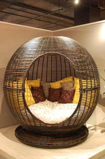 Wicker Garden Furniture, Reading Nook Chair, Cuddle Chair, Pod Chair, Furnitur Ruang Keluarga, Bedroom Nook, Backyard Furniture, Diy Chair, Cozy Reading Nook