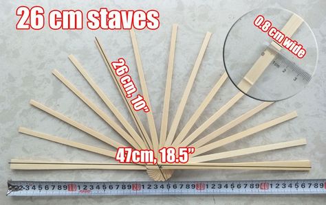 5 sizes, 1 piece bamboo fan base/staves 1 piece 30cm bamboo fan base [BFS~] - $3.50 : Bamboo Fan, Hand Fans, Hand Fan, Czech Republic, Make Your Own, 1 Piece, Thinking Of You, Make Your, Fan