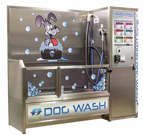 Evolution EZ Dog Wash | Self Serve Dog Wash Model Indoor Dog Park, Dog Bath Tub, Pet Store Ideas, Pet Washing Station, Washing Station, Dog Grooming Shop, Dog Spa, Dog Washing Station, Dog Grooming Salons