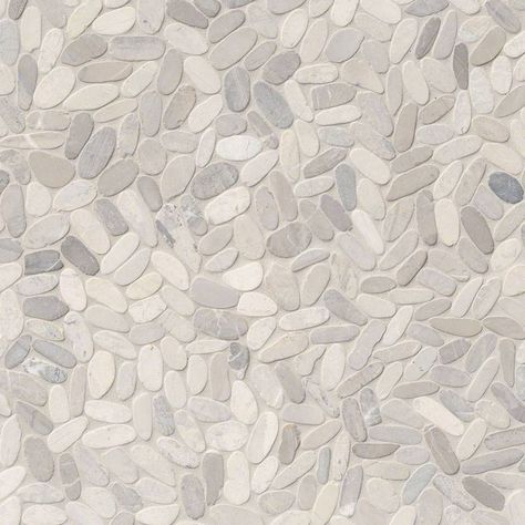 Sliced Pebble Truffle tumbled marble tiles are perfect to use as wall tiles or floor tiles. Create stunning bathroom floors, shower floors, backsplashes, and shower surrounds with these beautiful softly toned pebbles. Pebble Mosaic Tile, Rock Tile, Tumbled Marble Tile, Shower Floors, Bathroom Floors, Pebble Tile, Stone Mosaic Tile, Pebble Mosaic, Mosaic Backsplash