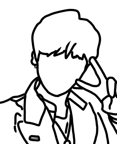 Stray Kids Lee know Outline Tattoo Idea Lee Know Easy Drawing, Lee Know Drawing Pencil, Stray Kids Coloring Page, Stray Kids Drawing Easy, Straykids Drawings, Stray Kids Tattoo Ideas, Face Structure Drawing, Straykids Drawing, Stray Kids Tattoo