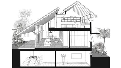 Sectional perspective Sectional Perspective, Design A House, Bus Stop Design, Bookstore Design, Architecture Portfolio Layout, Hospital Architecture, Conceptual Architecture, Interior Design Sketches, Architecture Design Sketch