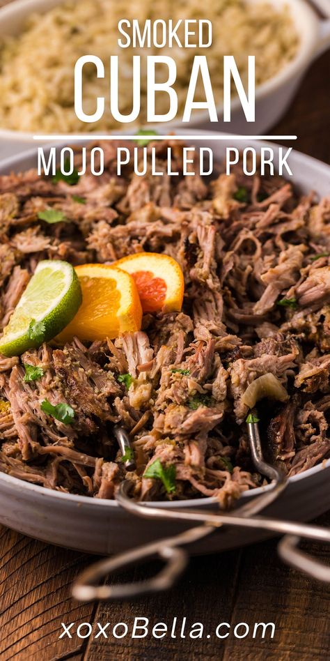 Cuban Pulled Pork, Smoked Pork Roast, Pulled Pork Roast, Cuban Mojo, Mojo Pork, Cuban Pork, Smoked Pork Shoulder, Pork Shoulder Recipes, Cuban Dishes