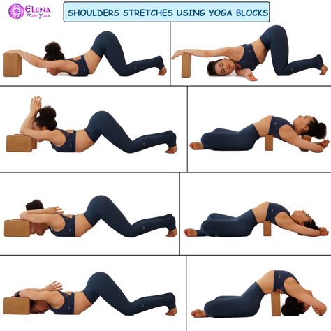 Shoulders Stretches, Yoga Blocks Exercises, Flexibility Tips, Hata Yoga, Shoulder Stretches, Stretching Flexibility, Yoga Inspo, Daily Yoga Workout, Yoga Props