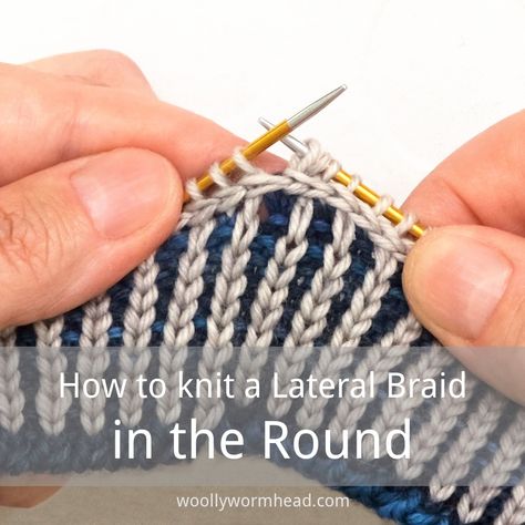 Latvian Braid, Stranded Knitting Patterns, Knitting Hacks, Knitting Help, Knitting Stitches Tutorial, Knitting Notions, Extra Yarn, Braid Patterns, Knitting Instructions