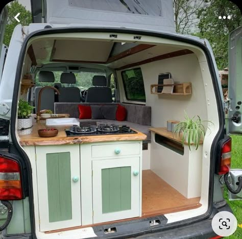 Small Van Makeover, Small Van Build Ideas, Small Campervan Conversions, Small Van Conversion, Van Closet, Mini Camper Van, Campervan Accessories, Camper Van Kitchen, Small Camper Vans