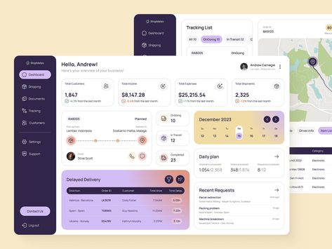 Logistics CRM System by K&Z Design on Dribbble Crm Dashboard, Z Design, Logistics Transportation, Crm System, Dashboard Design, Tracking System, Ui Design, Global Community, Creative Professional