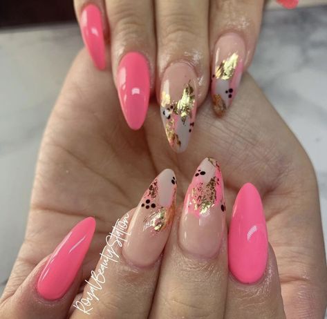 Stylish Nails Art 2023 | Summer Nails Designs 2023 Pink And Foil Nails, Colored Foil Nails, Pink Foil Nail Art, Nail Designs With Foil, Foil Nail Art Designs Ideas, Pink Foil Nails, Rockabilly Nails, Nail Nail Designs, Foil Nail Designs