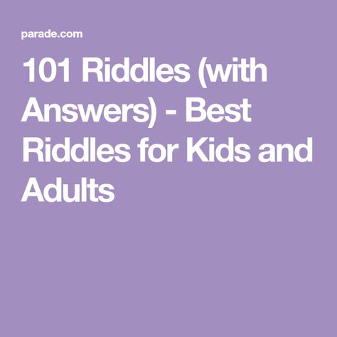 101 Riddles (with Answers) - Best Riddles for Kids and Adults Riddles For Adults, Really Hard Riddles, Best Riddles For Kids, Best Riddles, Riddles For Kids, Hard Riddles, Funny Riddles, Best Riddle, Fun Brain