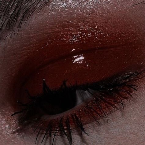 Deep Red Widget, Red Brown Aesthetic Vintage, Dark Red Lipstick Black Women, Evil Mulan, Wine Red Makeup, Disguise Aesthetic, Deep Red Aesthetic, Women Eyes, Devil In Disguise