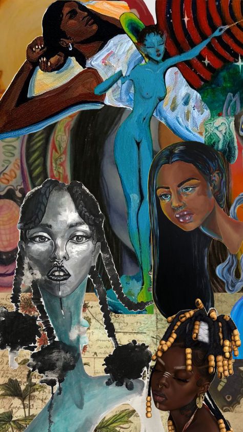 #black #blackgirl #spring #art #blackcreative #brownaesthetic #omarapollo #stevelacy Black Ethereal Art, Black Hippy, Afrocentric Art, Black Art Painting, Hippie Wallpaper, Favorite Artist, Spring Art, Aesthetic Pics, Ethereal Art