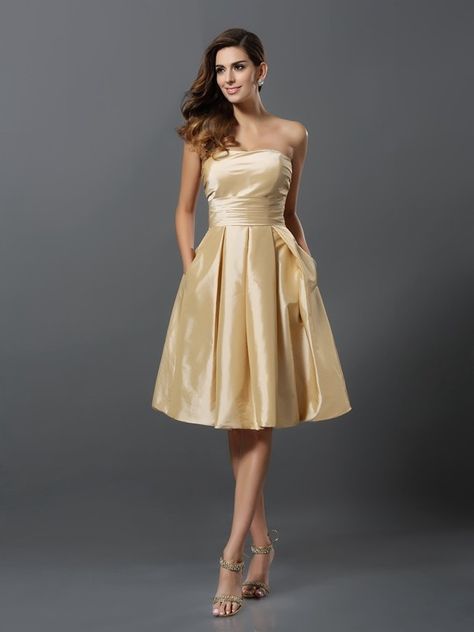 show as picture Taffeta Bridesmaid Dress, Ruffles Bridesmaid Dresses, Knee Length Bridesmaid Dresses, Champagne Bridesmaid Dresses, Champagne Bridesmaid, Evening Dresses Cocktail, Short Bridesmaid Dresses, Junior Bridesmaid Dresses, Wedding Bridesmaid Dresses