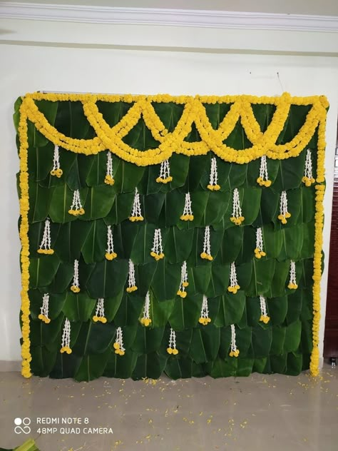 Simple Varamahalakshmi Background Decoration Ideas, Simple Varalakshmi Decoration, Valaigapu Decoration, Decoration For Mahalaxmi At Home, Pooja Background Decoration Ideas, Pellikuthuru Function Decoration, Haladi Shastra Decoration At Home, Mahalaxmi Background Decoration Ideas, Varalakshmi Background Decoration