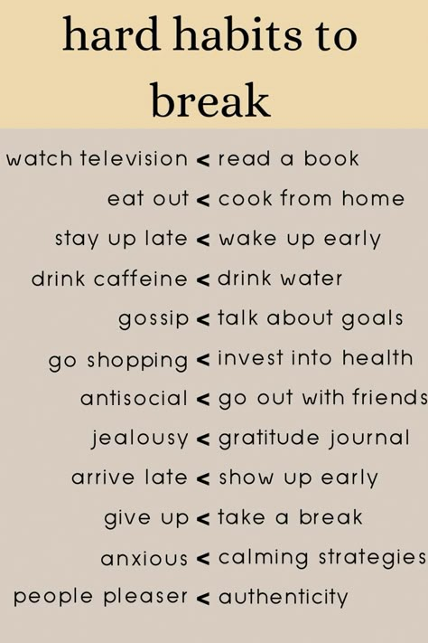 Healthy Mindset Tips, Good Habits Vision Board, Things To Be Productive, How To Change Personality Tips, How To Develop A Positive Mindset, How To Be Positive All The Time, Motivation For Productivity, How To Change Your Personality Tips, Breaking Down Goals