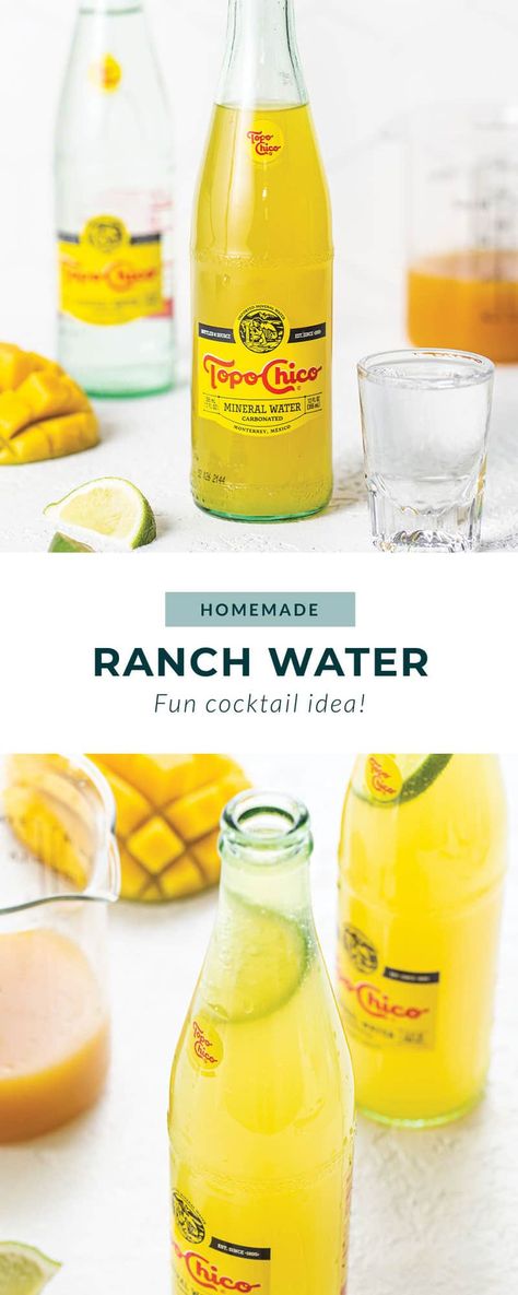 Watermelon Ranch Water, Ranch Water Mocktail, Topo Chico Drinks Recipes Mocktail, Chicos Recipe, Ranch Water Recipe, Watermelon Tequila, Ranch Water, Grapefruit Cocktail, Lime Recipes