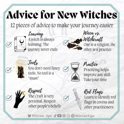 Witch & Wiccan | Lidia Pradas (@wiccantips) posted on Instagram: “Did you feel overwhelmed when you decided to explore witchcraft? These are some tips that I would have found very helpful when I started or…” • Feb 8, 2022 at 5:31pm UTC White Witch Spells, Witch Practice, New Witches, Charmed Book Of Shadows, Witch Spirituality, Eclectic Witch, Wiccan Spell Book, Magick Book, Witchcraft Spell Books