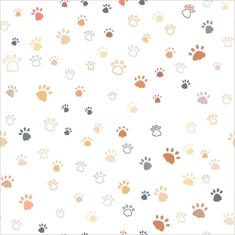 Cat Paw Illustration, Dog Pattern Illustration, Cat Paw Pattern, Paw Print Background, Paw Background, Pet Pattern, Animal Paws, Cat Plate, Paw Print Pattern