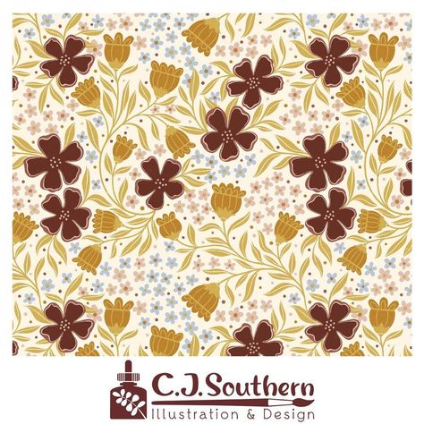 CJ Southern on Instagram: “Finished pattern for the crafted heritage brief for #miidwinterschool2022 I have a darker version as well and I’m deciding between the two…” Southern Illustration, Miss Mom, Dark Chocolate Color, Dark Cottagecore, Colored Background, Chocolate Color, Pretty Patterns, Country Cottage, Cottage Core