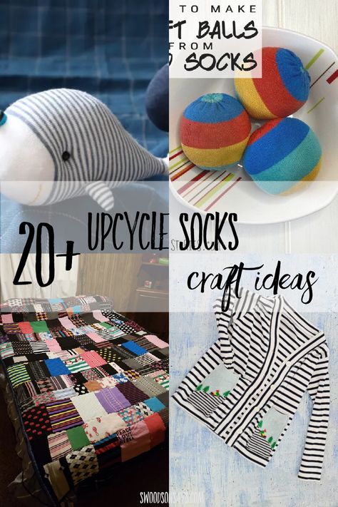 Wondering what you can make out of odd socks? Check out this list of 20+ upcycle socks craft ideas to sew! Upcycled Socks Ideas, Repurposed Socks Ideas, How To Use Old Socks Ideas, Uses For Old Socks Ideas, What To Do With Old Socks Crafts, Sock Upcycle Ideas, Crafts Using Socks, Upcycle Socks Diy Ideas, Crafts With Old Socks