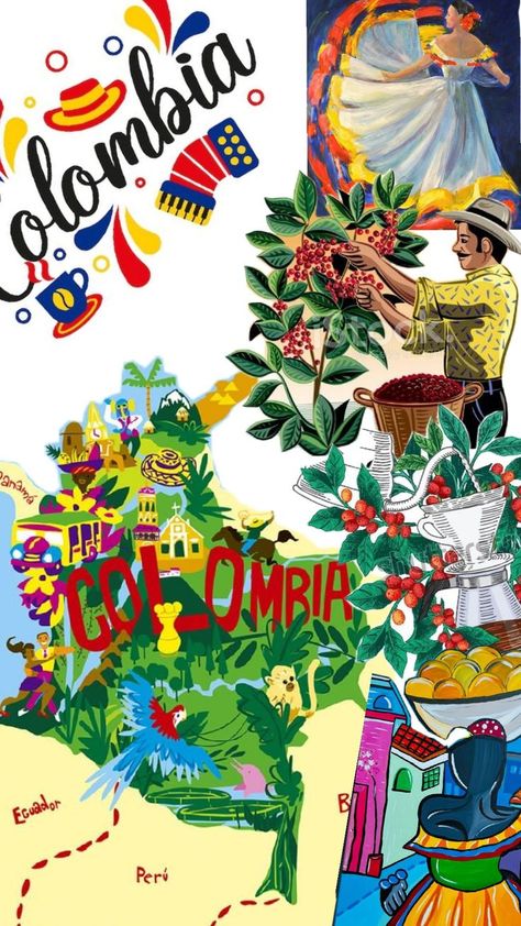 cultura y mucho más de nuestro país para que todas la generación la conozcan Colombian Culture, Colombian Food, Drawings