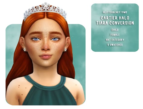 Cartier Halo Tiara Child Conversion | Patreon Sims 4 Modern Royal Cc, Ts4 Crown Cc, Sims 4 Crown Cc Maxis Match, Sims 4 Cc Tiara, Sims 4 Tiara Cc, Sims 4 Crown Cc, Halo Tiara, Kids Tiara, Ts4 Hair