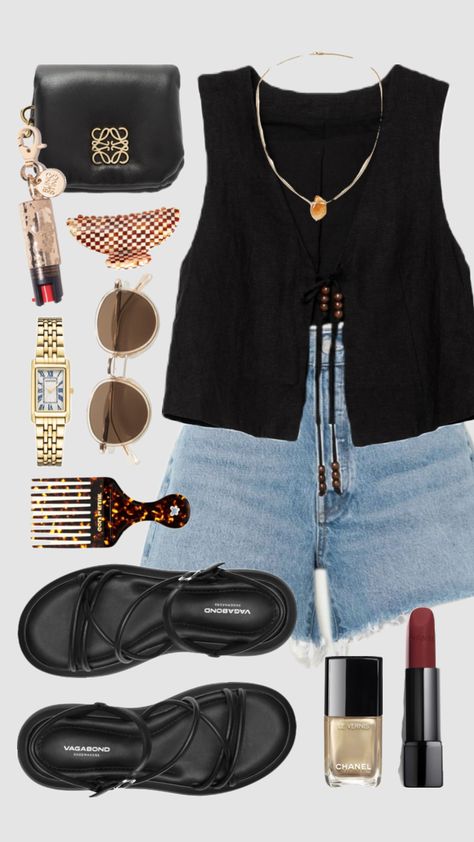 Summer Outfit Boards Aesthetic, Outfits Calor, Verano Aesthetic, College Outfits Summer, Baggy Pants, Lookbook Outfits, Looks Vintage, Polyvore Outfits, Outfits Casuales