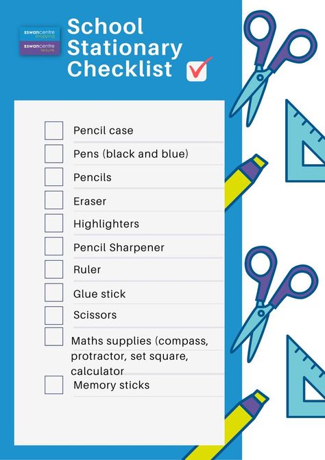 Pencil Case Checklist, Educational Stationery With Pen Slots For Back To School, School Readiness Checklist, Pencil Case List School Supplies, Ready For School Checklist, School Checklist, Pencil Sharpener, Pencil Eraser, Stationary School